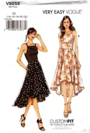 Vogue Sewing Pattern 9252 V9252 Misses Dress Very Easy Vogue size 14-22 NEW