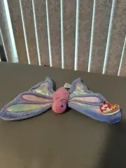 TY Beanie Babie Flitter the Butterfly Plush Toy - Pink/Purple