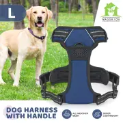 Soft & Comfortable No Pull Reflective Dog Pet Harness Adjustable w/Padded Handle