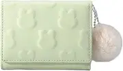 [AOSIFIEL] Wallet for Women Small Size Wallets Travel Wallet Mini Wallet Leather for Lady Teen Girl Kid Wallet Cute Wallet trifold Rfid Blocking Card Holder, light green, Small Size-Rabbit, Cute