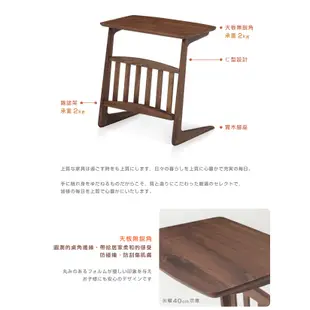 福利品|日本大丸家具|BRUNO布魯諾黑胡桃木55沙發桌|專櫃展示品|原價5980特價3980|僅2組