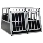 2 Door Dog Cage Lightweight Aluminium Pet Puppy Travel Crate Transport Carrier