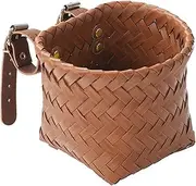 Willow Basket - Wicker Storage Basket,Washable Cycling Bag with Adjustable Strap Bike Accessories for Travel Snacks Scooter Camping Pool Outdoor Beach Stationery Adventure Books
