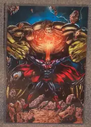 Superman vs The Incredible Hulk Glossy Print 11 x 17 In Hard Plastic Sleeve
