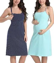 [SUIEK] 3PACK Nursing Tanks Maternity Tops Cami Bra Shirt for Pregnant Postpartum