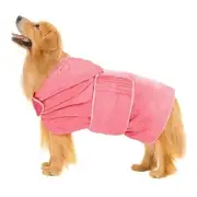Dog Bathrobe - Super Absorbent Pet Drying Towel Bath Robes After Small Pink