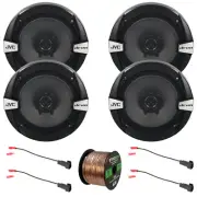 4x JVC CS-DR1626.5" 300W Max 2-Way Car Audio Speakers W/4x Adapters & Wire (for: Mazda)