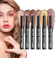 Cream Eyeshadow,Gradient Eye Beauty Pen - Waterproof Glitter Cream Eyeshadow Stick with 6 Colors for Home and Holiday