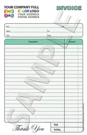 250 Color Custom Invoice / Sales Receipt / Estimate / Quote / Carbonless