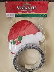 Santa and Elf Hat Headbands 8 Per Package Party Favors Adjustable