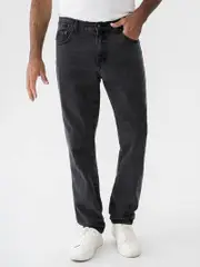 Street Jeans Rigid Denim Grey Stone Wash