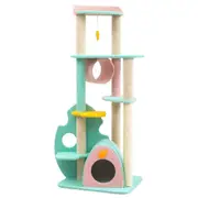 Furbulous 1.46m Cat Tree Scratching post and Adventure Cat tower - Green Leaf