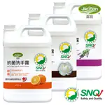 【JIE FEN潔芬】抗菌洗手露-4000ML補充桶(山茶花/柑橘/薰衣草)SNQ認證【抗菌洗手乳】