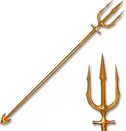 ZKBWFLA Carbon Steel Aquaman Trident Real Metal Movie Cosplay Prop Gold-Poseidon Trident, Neptune Trident, Mermaid Trident