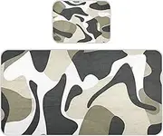 Black and White Design Military Brown Cooling Baby Mattress Protector pad 28" x 52" Reusable Bed Pads for Adults for Baby&Toddler