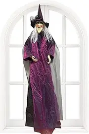 Creepy Sound Effects for Halloween - Halloween Witch Decorations, Creepy Sound Activated Witch Decorations | Glowing Eyes Halloween Witch, Halloween Haunted House Props Scary Sound for Halloween Party