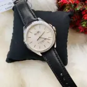 New Coach Tristen Silver Dial Black Leather Strap Women's Watch - 14502474