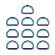 10Pcs Alloy D-Rings 20mm D-Shape Fasteners Buckles Clip Multipurpose D-Rings