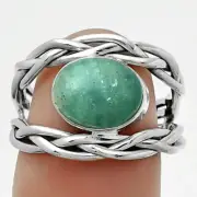 Natural Paraiba Amazonite 925 Sterling Silver Ring s.7 Jewelry R-1134