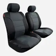 Car Seat Covers For Mitsubishi Triton MQ/MR 2021 Canvas Jacquard BLACK WEAVE