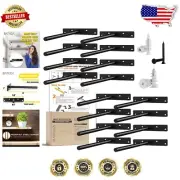 16 Heavy-Duty 8" Floating Shelf Brackets - Elegant Black Steel Supports