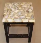 Natural Agate Coffee Console Table Top, Agate Side Table Top, Black Friday Sale