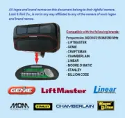 LIFTMASTER & GENIE Universal Remote Control Garage Door Opener 375UT 823LM &More