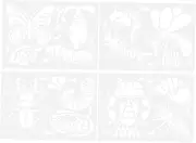 Angoily 4 Sheets DIY Painting Stencil for Animal Growth Cycle Drawing Templates Engaging Art Activity for Boys and Safe and Fun Crafting Experience