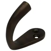 Plain Single Robe Hook, Antique Brass