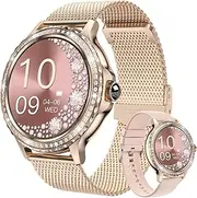 BOCLOUD Smart Watch for Women, Smartwatches for iPhone Android, with Blood Oxygen/Heart Rate/Sleep Monitor/Message Dispaly/Make Calls, IP68 Fitness Tracker with Multiple sports Modes (Rose Gold)