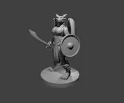 Female Dragonborn Druid for D&D Dungeons and Dragons Pathfinder DND Mini