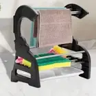 Solid Structure Dish Drainer Sturdy Drying Rack Sponge Holder Bathroom