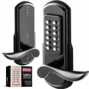 Keyless Door Lock with Keypad, Right Handed Mechanical Door Lock, Security Co...