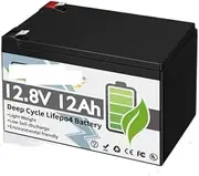 12V 12Ah LiFePO4 LiFePO4 Lithium Iron Phosphate Battery Built-in BMS High-performance Battery Suitable for children's scooters, boats, motorcycles High-efficiency and durability(12.8V 12Ah)