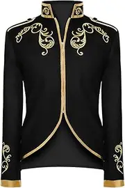 [FYMNSI] Men's Prince Costume Blazer Gothic Steampunk Tailcoat Men's Tuxedo Festive Suit Medieval Victorian Retro Jacket