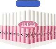 15PCS Professional Nail Glue for Acrylic Tips, False and Broken Nails - Super Bond Adhesive for Press On and Fake Tips - Long Lasting
