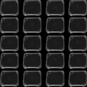 WHYHKJ 20PCS SD Memory Card Case Clip Storage Single Card Protective Case Plastic Transparent White for Camera Memory Card Jewellery Data Card SIM Card Dustproof Case