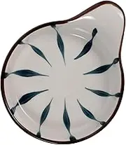 LOPUNER Ceramic Dipping Sauce Dish Condiment Plate for Appetizers Snacks and Side Dishes Elegant Design Easy to Clean Ceramic Material