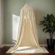 Girls Bed Canopy - Hanging Dome Netting, Elegant Girl Curtain, Bed Ceiling Drape | Stylish Children Room Decor, Beautiful Canopy Tent Netting for Girls Bedroom Luxury Bedroom Makeover