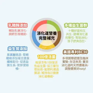 【小兒利撒爾】機能活菌12 30包/盒(兒童益生菌、12種菌株、專利包埋技術、多元菌種、適乳糖不耐)