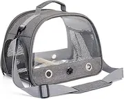 Bird Carrier Backpack,Parrot Portable Breathable Bag,Bird Travel Carrier Backpack,Stainless Steel Plate Portable Pet Carrier Bag, for Budgie Conure Cockatiel