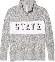 chicka-d NCAA Mississippi State Bulldogs Women's MS479 Cozy Fleece Quarter Zip