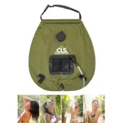 Outdoor Camping Solar Hot Water Bottle 20L Water Storage Bag (Army Green)