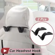 2 Pcs Universal Car Seat Headrest Hook for Hanging Purses Black Blue 4.13"x1.73"
