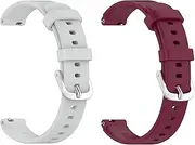 [Chofit] 2-Pack 12MM Bands Compatible for Fossil Carlie ES4699 Watch Band, Soft Silicone Waterproof Adjustable Sport Watch Strap Replacement Wristbands for Carlie Mini Three-Hand Watch