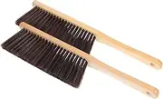 Milisten Ash Dust Removal Fireplace Brush Set Sturdy Wood Handle Soft Bristles for Home Commercial Cleaning
