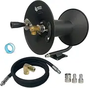 ESSENTIAL WASHER Pressure Washer Hose Reel 100 FT Kit | 4000 PSI Power Washer Hose Reel | Made For 3/8" Hose | 8 FT Whip Line | Comes With Additional Accessories | (Assembly Required)