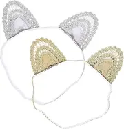 Headband 2pcs Cat Ear Hair Bands Lace Newborn Adorable Style Soft Comfortable