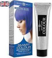 Smart Beauty | Electric Blue Semi-Permanent Hair Dye | No ammonias, parabens, sulphates or PPD | 100% vegan, cruelty-free formulation