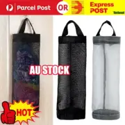 Hanging Holder Tash Mesh Storage Organizer Garbage Bags Plastic Bag Dispenser DS